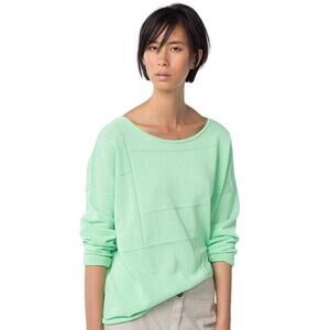 ISCHIKO Jade Green Ozio Pullover Knit Top